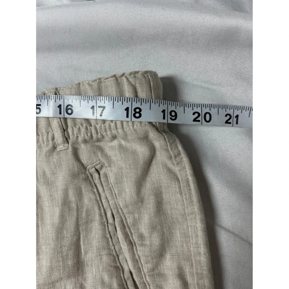 Tasso Elba Island Mens Linen Drawstring Pants Oatmeal Beige XL Tropical Summer